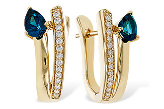 F310-97889: EARR .88 LONDON BLUE TOPAZ 1.08 TGW (6x4MM LBT)