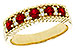 F310-99707: LDS WED RG .60 TW RUBY .72 TGW