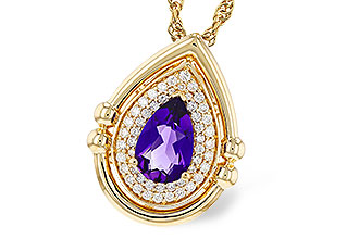 F311-82416: NECKLACE .70 AMETHYST .86 TGW (8x5MM AMY)