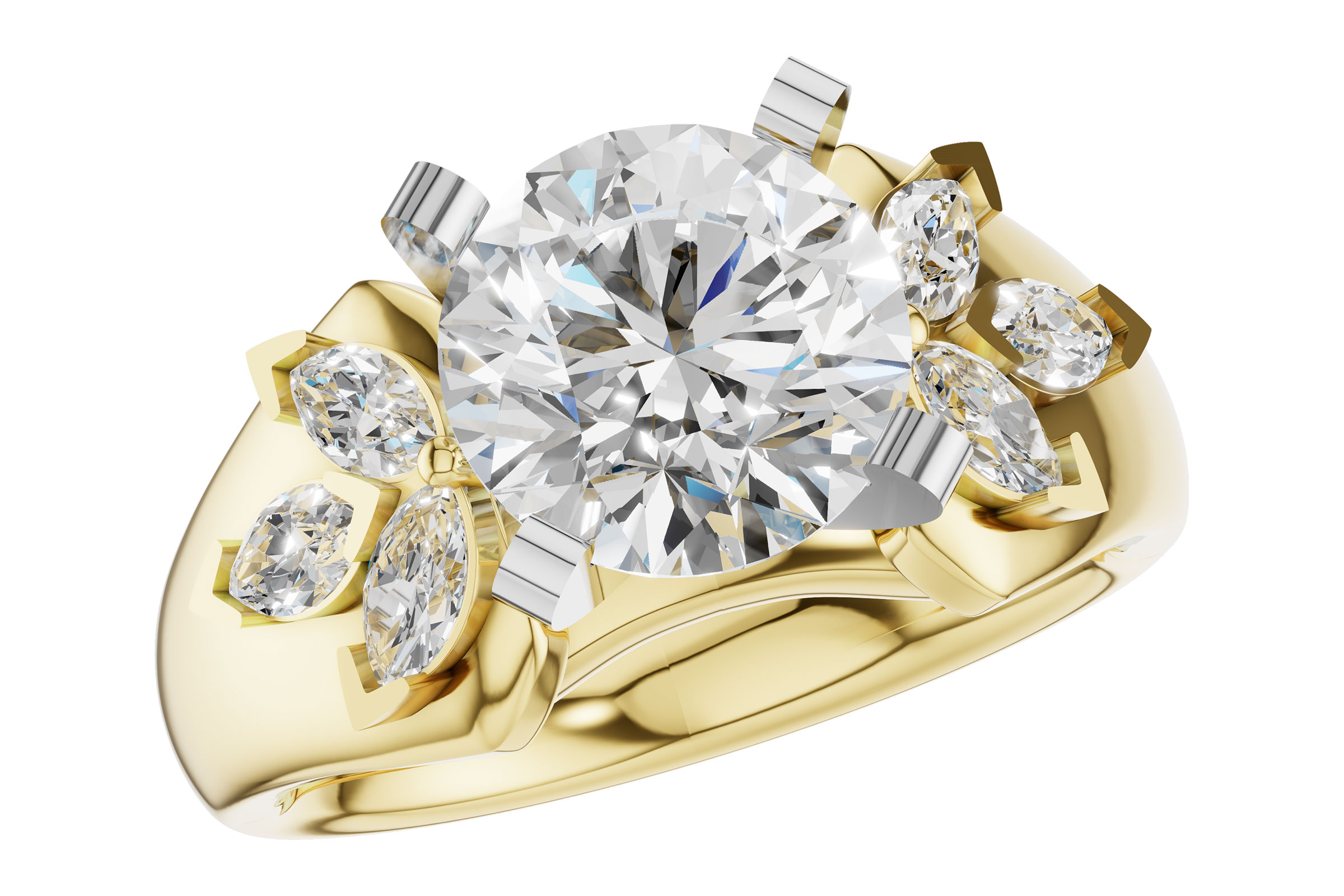 F311-83298: LDS SEMI DIA RG .38 TW MARQUISE DIAS