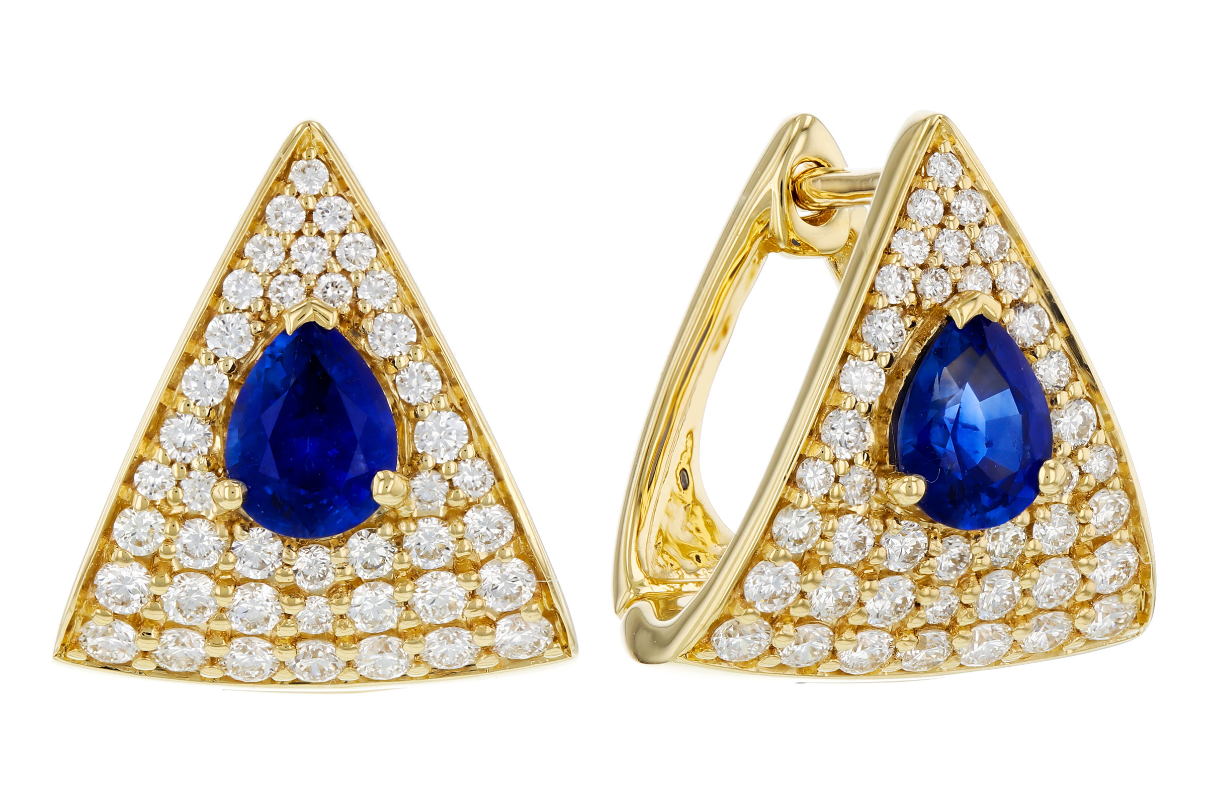 F311-84253: EARRINGS .65 TW SAPPHIRE 1.20 TGW (5x4MM SA)