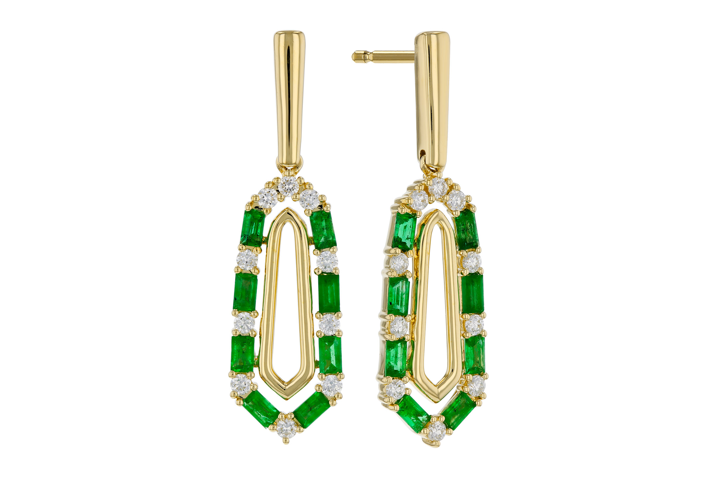 F311-85144: EARR .74 TW EMERALD 1.02 TGW