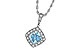 G042-73307: NECKLACE .80 AQUA .93 TGW