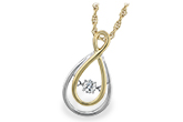 G224-63280: NECKLACE .14 BR (YG TRIM)