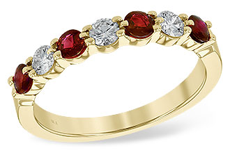 G225-52416: LDS WED RG .48 RUBY .78 TGW