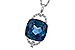 G310-92425: NECK 9.00 LONDON BLUE TOPAZ 9.20 TGW (12MM LBT)