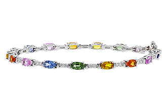 G310-93353: BRACELET 4.76 MULTI-COLOR SAPPH 5.08 TGW (7")