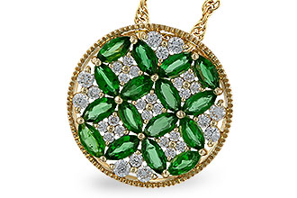 G310-93362: NECK 1.02 EMERALD TW 1.32 TGW