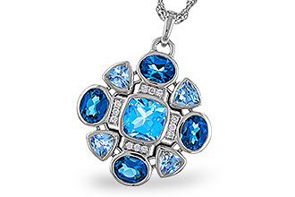 G310-94189: NECKLACE 3.19 TW BLUE TOPAZ 3.25 TGW