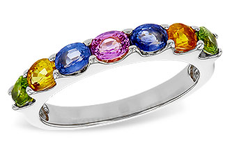 G310-94216: LDS WED RG 1.54 TW MULTI-COLOR SAPPHIRE