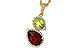 G310-99680: NECKLACE 2.74 SEMI-PREC (GAR,PER) 2.95 TGW