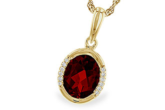 G311-83325: NECKLACE 2.02 TW GARNET 2.05 TGW (9x7 GAR)