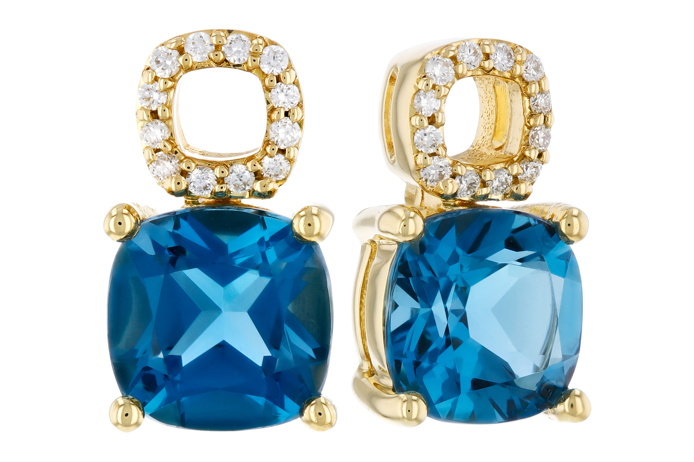 G311-84234: EARR 1.92 TW LONDON BLUE TOPAZ 1.98 TGW (6MM LBT)