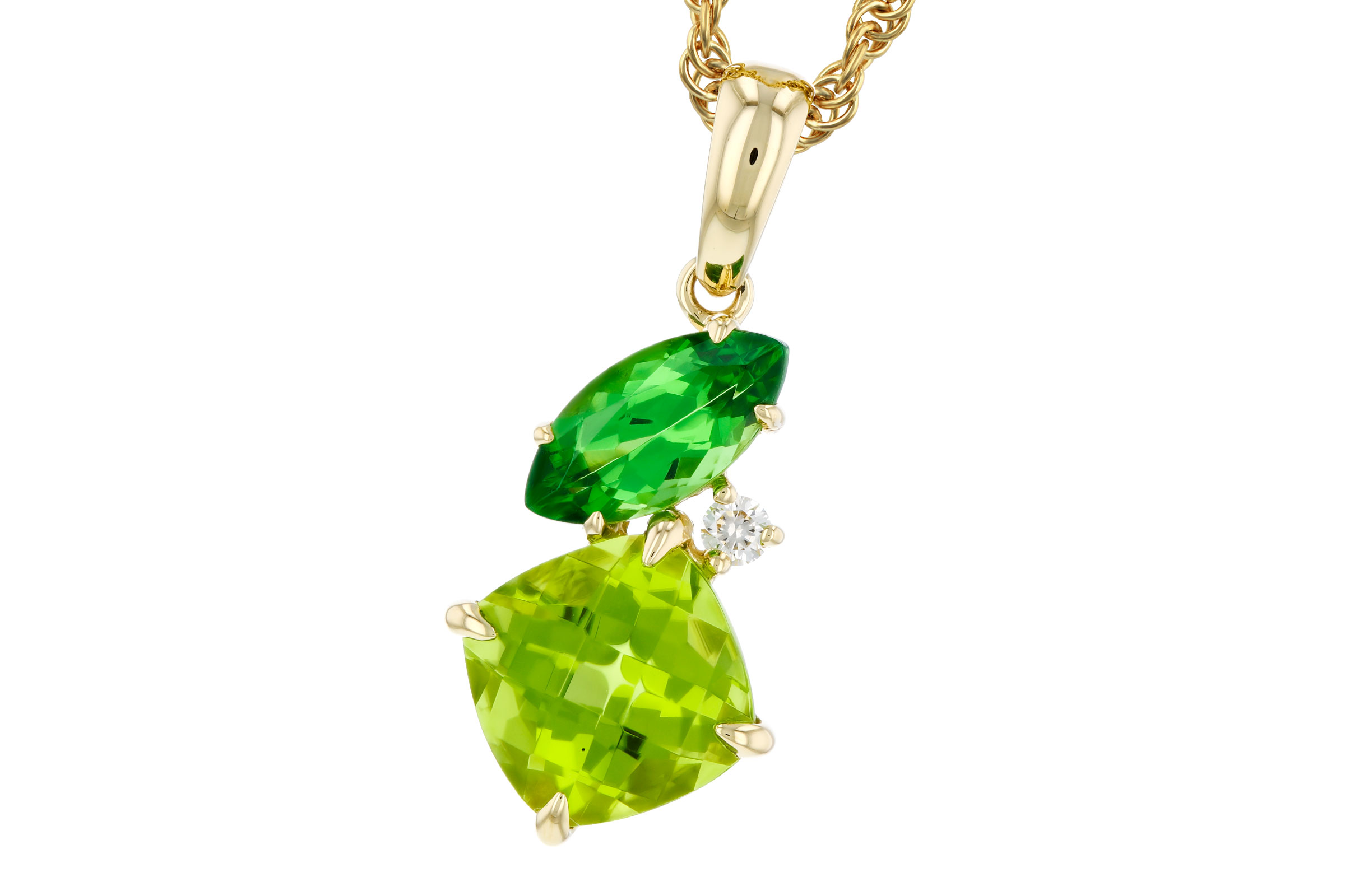 G311-85116: NECKLACE 1.97 TW SEMI-PREC (PER,TSAV) 2.00 TGW