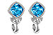 H223-70616: EARR 2.12 BLUE TOPAZ 2.14 TGW