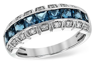 H226-36962: LDS WED RG 1.51 LONDON BLUE TOPAZ 1.60 TGW