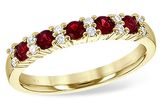 H226-37907: LDS WED RG .44 RUBY .58 TGW