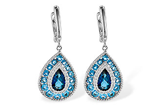 H226-40616: EARR 3.15 TW BLUE TOPAZ 3.32 TGW