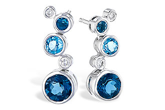 H309-16080: EARR 2.27 BLUE TOPAZ 2.40 TGW