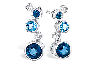 H309-16080: EARR 2.27 BLUE TOPAZ 2.40 TGW