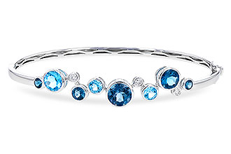 H310-00580: BANGLE 3.95 TW BLUE TOPAZ 4.06 TGW