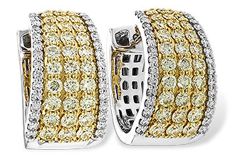 H310-96080: EARRINGS 1.52 YELLOW DIAS 1.96 TW