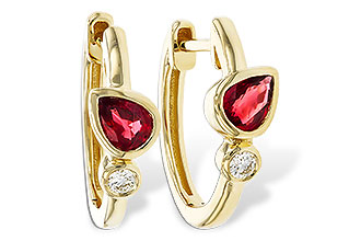H310-96089: EARRINGS .48 RUBY .54 TGW