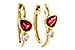 H310-96089: EARRINGS .48 RUBY .54 TGW