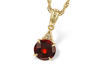 H310-97843: NECK 1.46 GARNET 1.47 TGW (7MM RD)