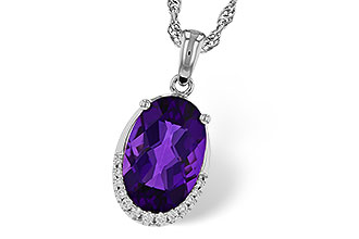 H310-99643: NECKLACE 2.70 AMETHYST 2.76 TGW (12x8MM OV)