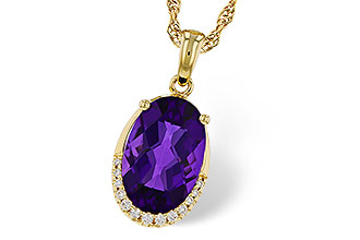 H310-99643: NECKLACE 2.70 AMETHYST 2.76 TGW (12x8MM OV)