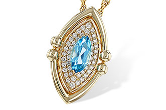 H310-99662: NECKLACE .54 BLUE TOPAZ .70 TGW (8x4MM BT)