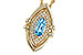H310-99662: NECKLACE .54 BLUE TOPAZ .70 TGW (8x4MM BT)