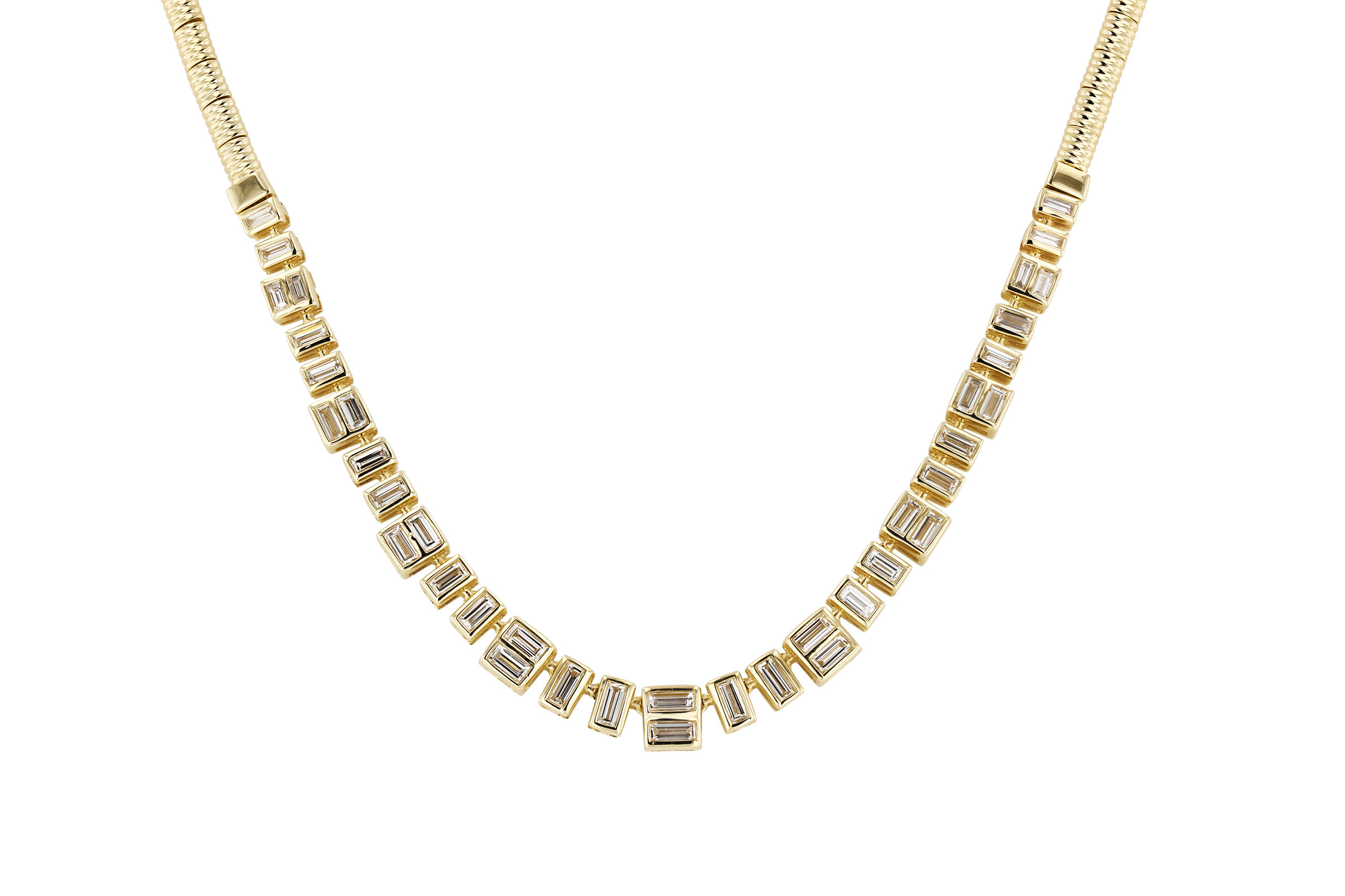 H311-84225: NECKLACE 1.80 TW BAGUETTES (17")