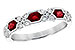 K309-13289: LDS WED RG .74 RUBY 1.00 TGW (4x3MM RUBY)