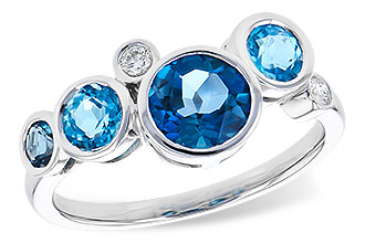 K309-16071: LDS RG 1.40 TW BLUE TOPAZ 1.45 TGW