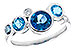 K309-16071: LDS RG 1.40 TW BLUE TOPAZ 1.45 TGW