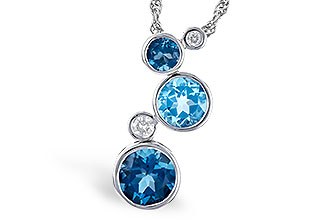 K309-16080: NECK 2.30 BLUE TOPAZ 2.40 TGW