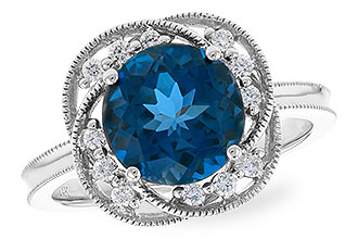 K310-03352: LDS RG 2.90 LONDON BLUE TOPAZ 3.05 TGW (9MM LBT)