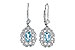 K310-92416: EARRINGS .75 TW AQUA .92 TGW (7x5MM AQUA)