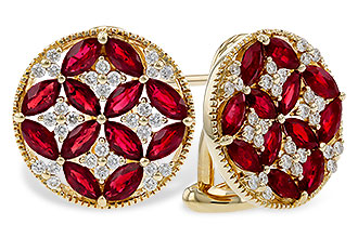 K310-92452: EARRINGS 2.07 TW RUBY 2.37 TGW