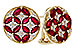 K310-92452: EARRINGS 2.07 TW RUBY 2.37 TGW