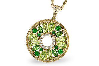 K310-95134: NECKLACE 1.47 SEMI-PREC (PER & GR.GT) 1.52 TGW