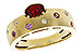 K310-97889: LDS RG .58 MULTI CLR (GAR & PINK SAPP) .66 TGW