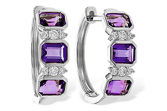 K310-99671: EARRING 1.05 TW AMETHYST 1.16 TGW