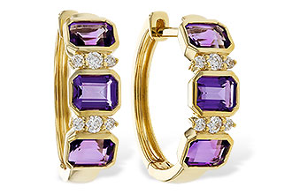 K310-99671: EARRING 1.05 TW AMETHYST 1.16 TGW