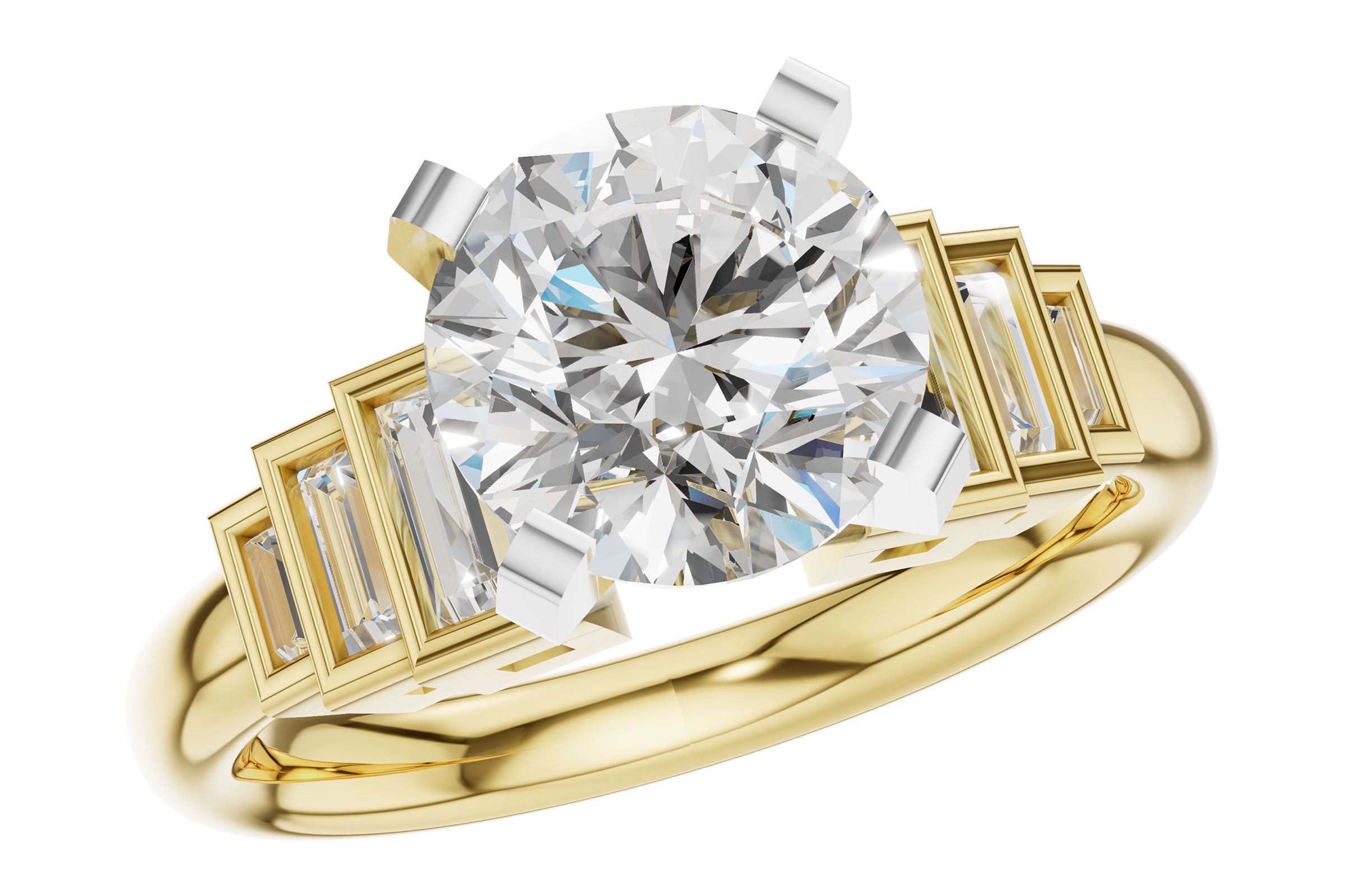 K311-83289: LDS SEMI DIA RG .26 TW BAGUETTES