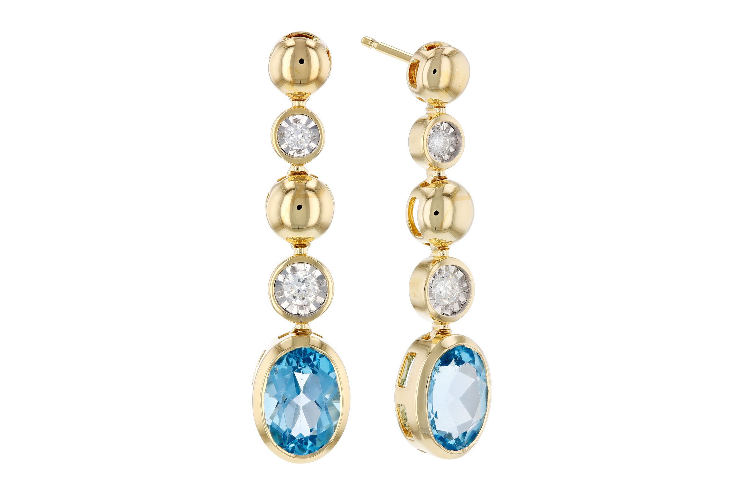 K311-83343: EARRINGS 1.66 TW BLUE TOPAZ 1.76 TGW