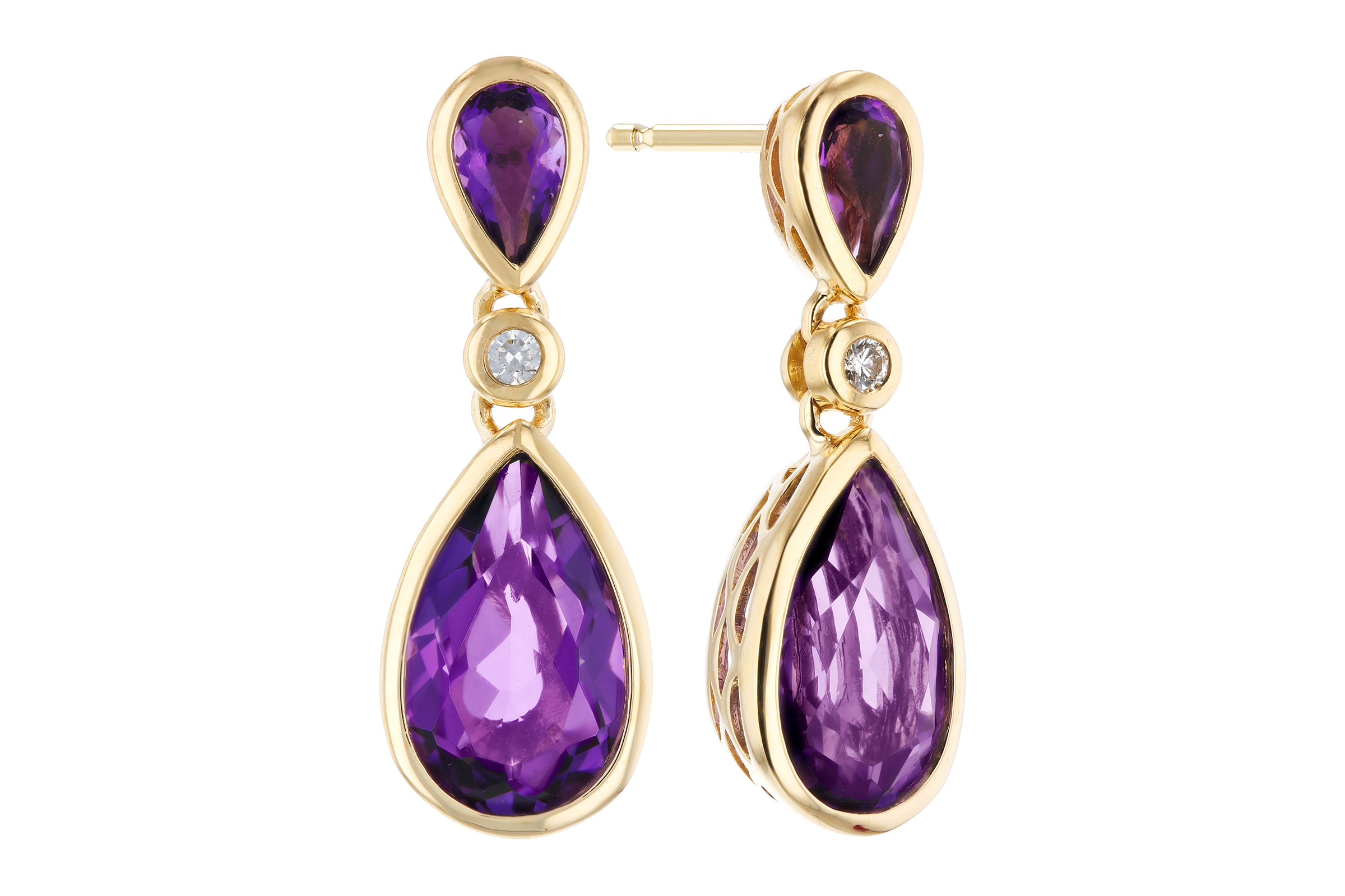 K311-85098: EARRINGS 2.80 TW AMETHYST 2.84 TGW
