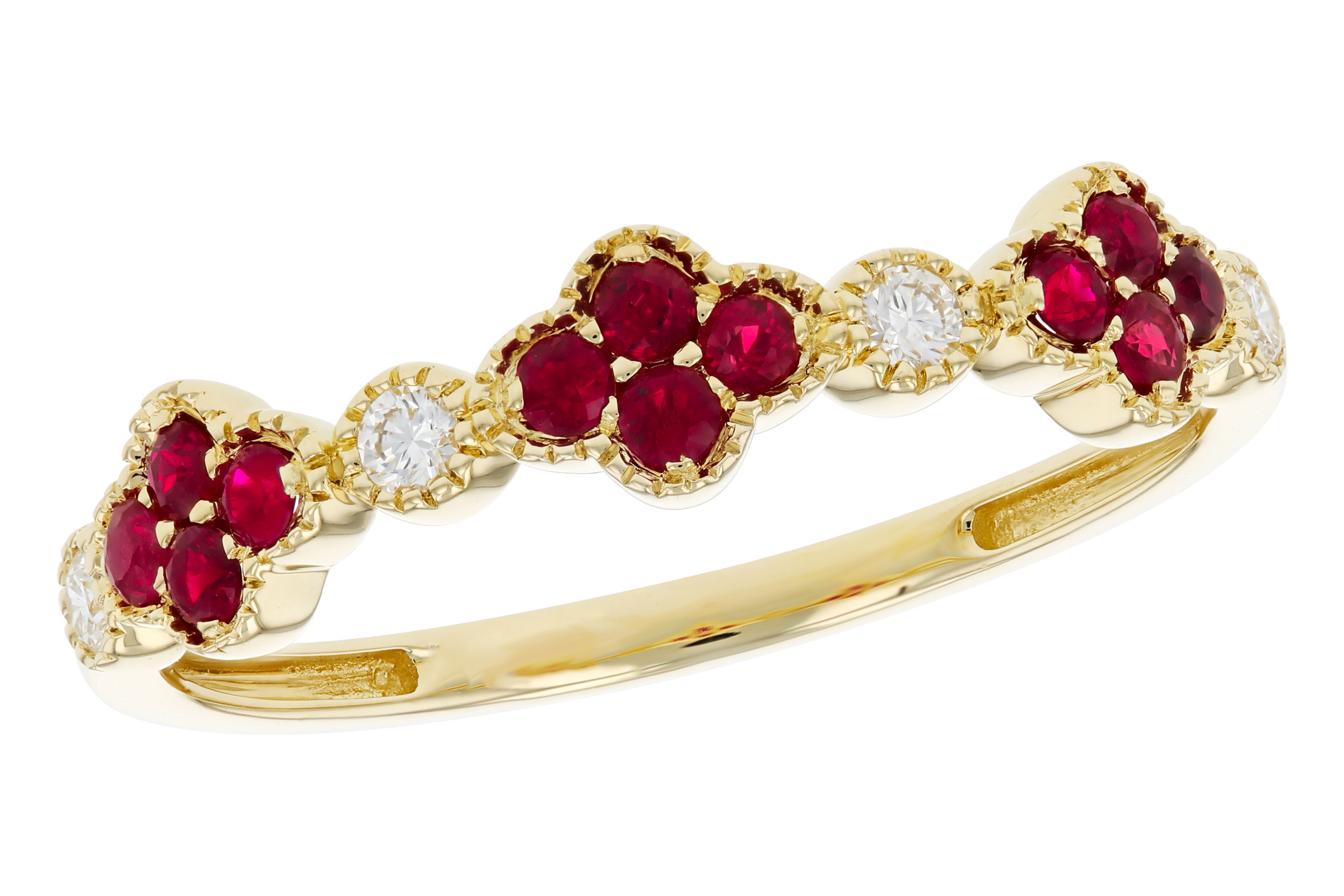 K311-85116: LDS WED RG .22 TW RUBY .30 TGW